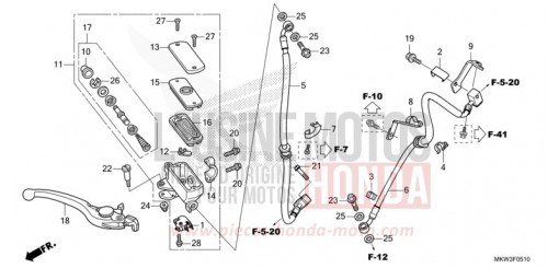 MAITRE-CYLINDRE DE FREIN AVANT CYLINDRE NC750XDM de 2021